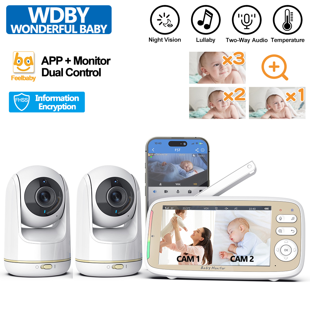 Music Audio Pro - VB803 PRO Baby Monitor, con telecamera
