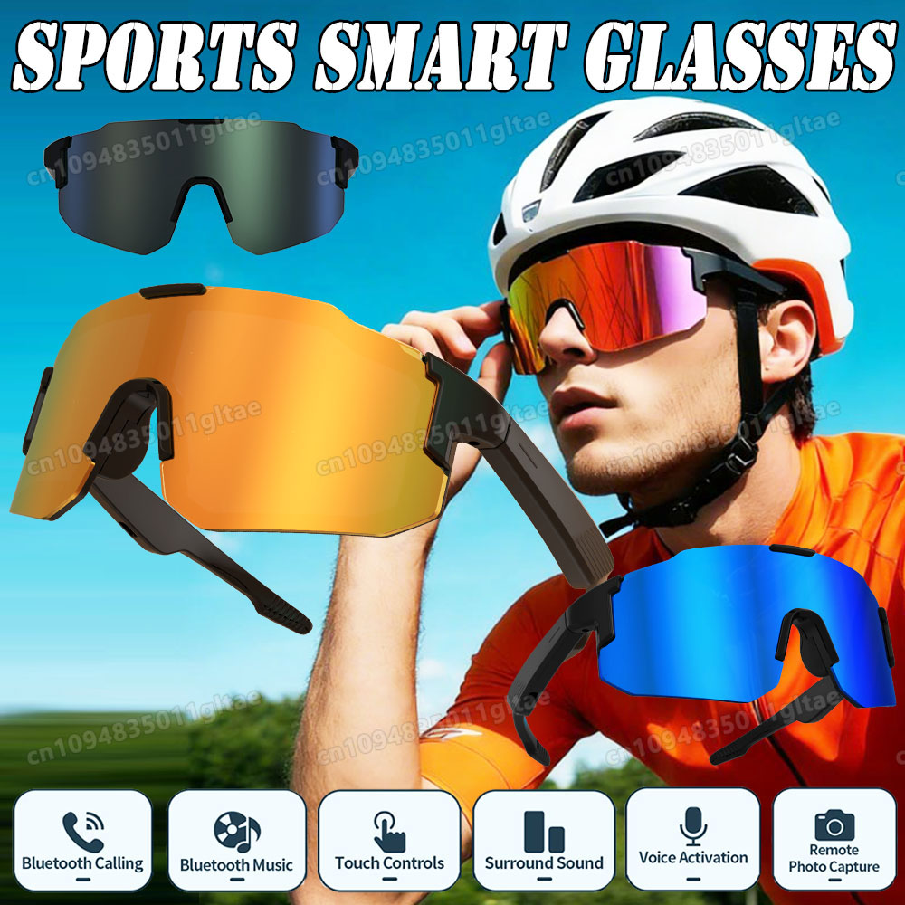 Audio Music Voice - Occhiali Smart da Ciclismo con Fotocamera,