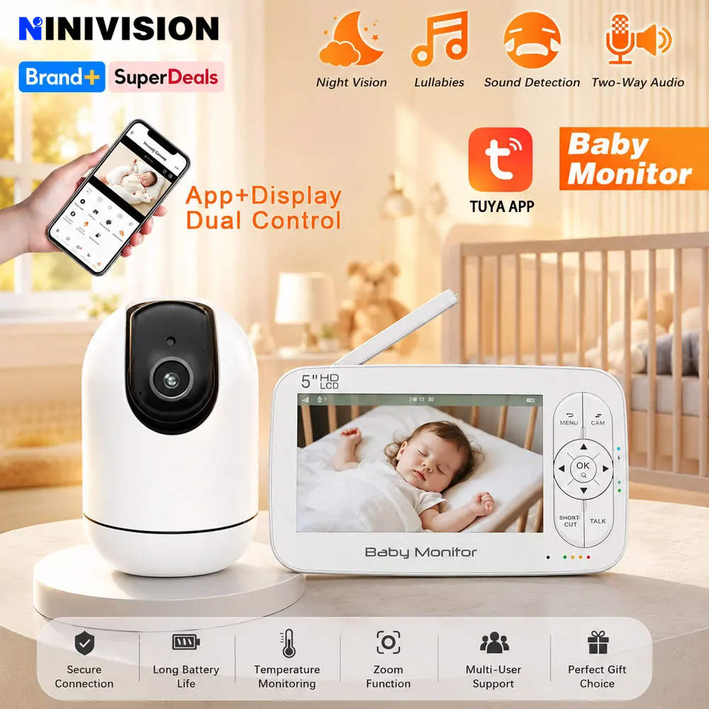 Audio Music Apps - Baby Monitor Smart WiFi con Schermo