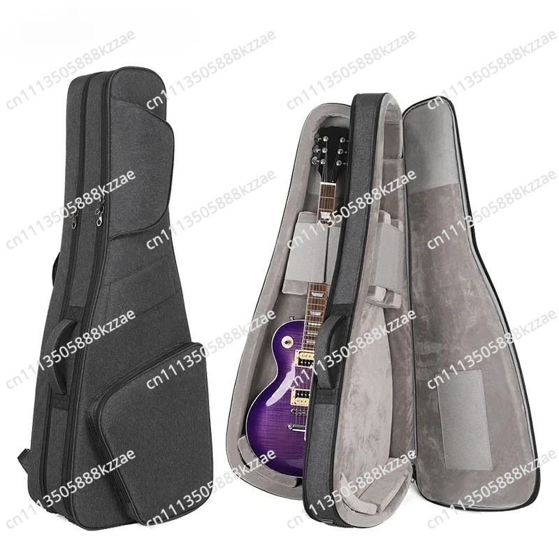 Case Guitar Gig Bag - Borsa morbida per chitarra elettrica doppia,