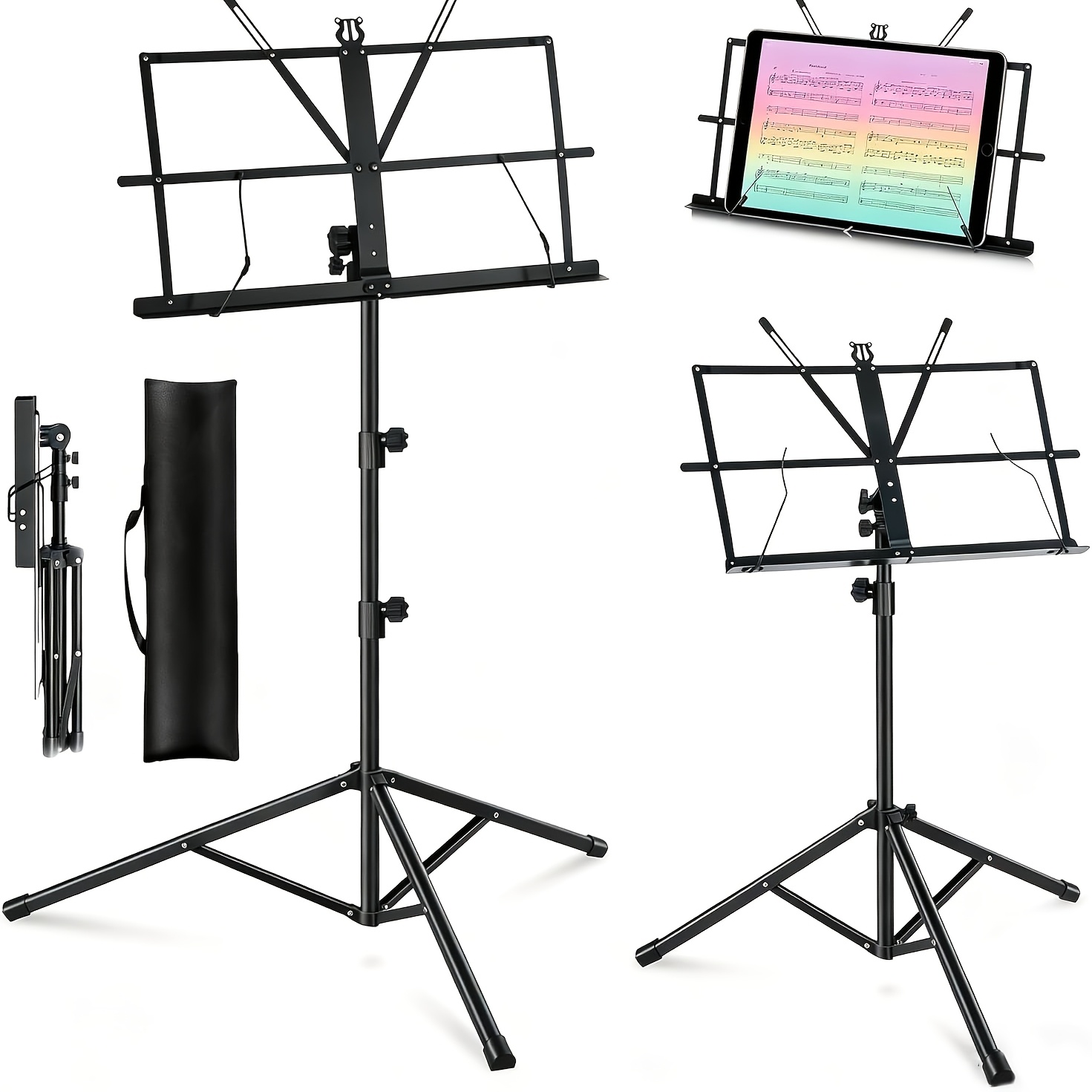 Music Stand Folding - Supporto per spartiti pieghevole e portatile