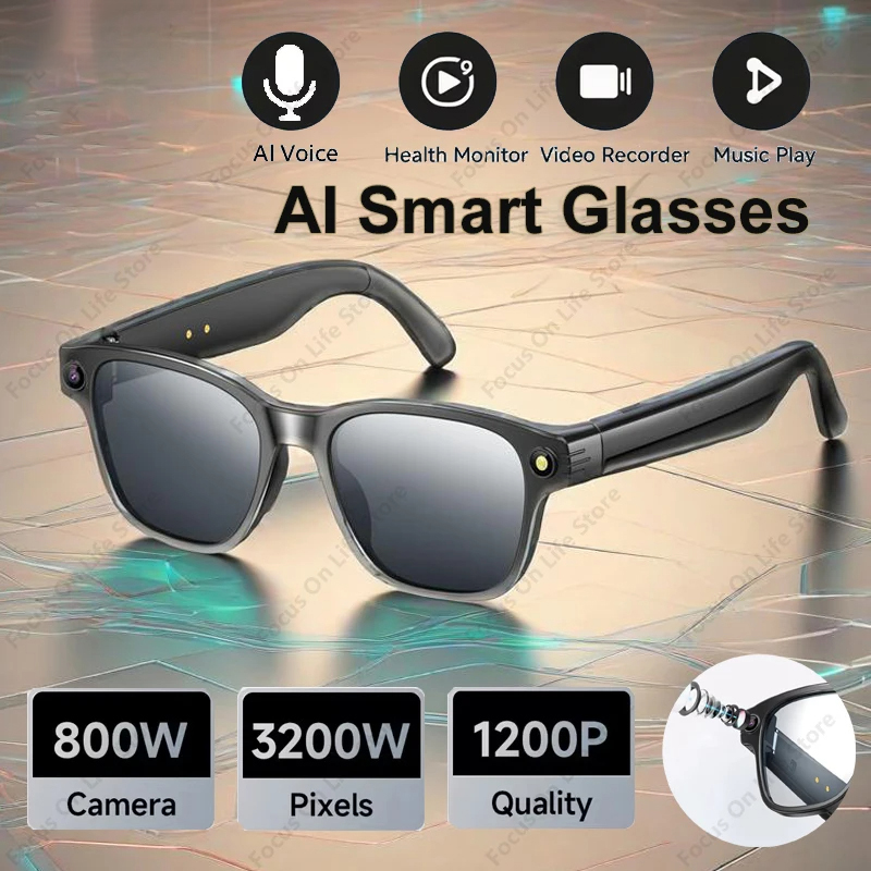 Audio Music Voice - Occhiali Smart AI con Fotocamera da
