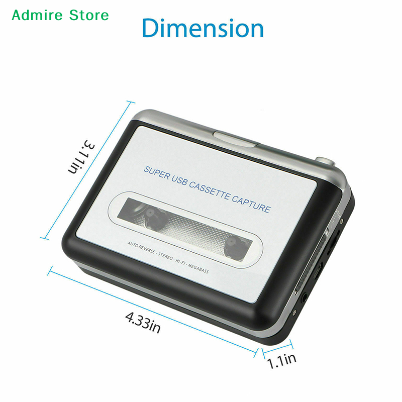 Audio Music Converter To Mp3 - Convertitore Portatile USB da Cassetta a