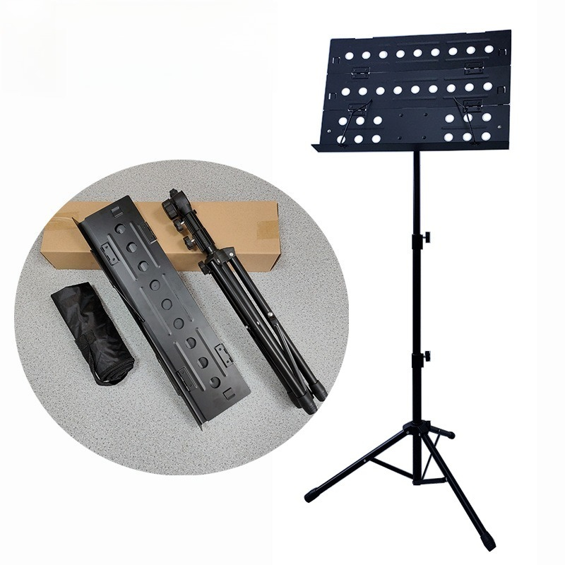 Music Stand Folding - Supporto Musicale Pieghevole Portatile Rinforzato Regolabile