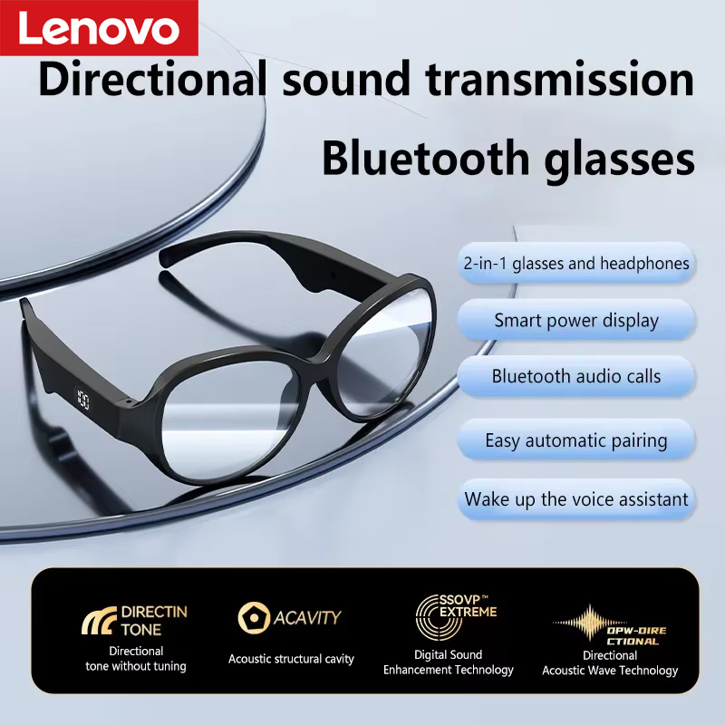 Audio Music Voice - Occhiali Smart Bluetooth Lenovo, Bluetooth 5.4,