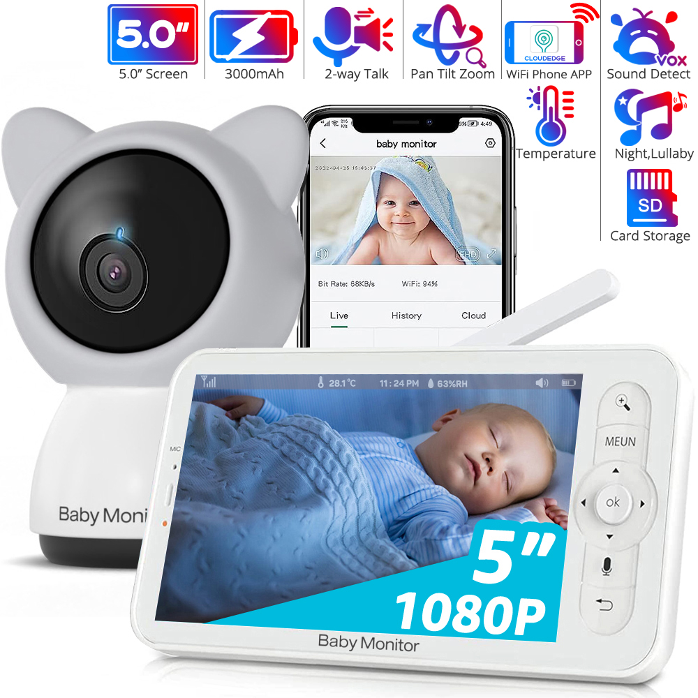 Audio Music Apps - Baby monitor Wi-Fi con APP, display