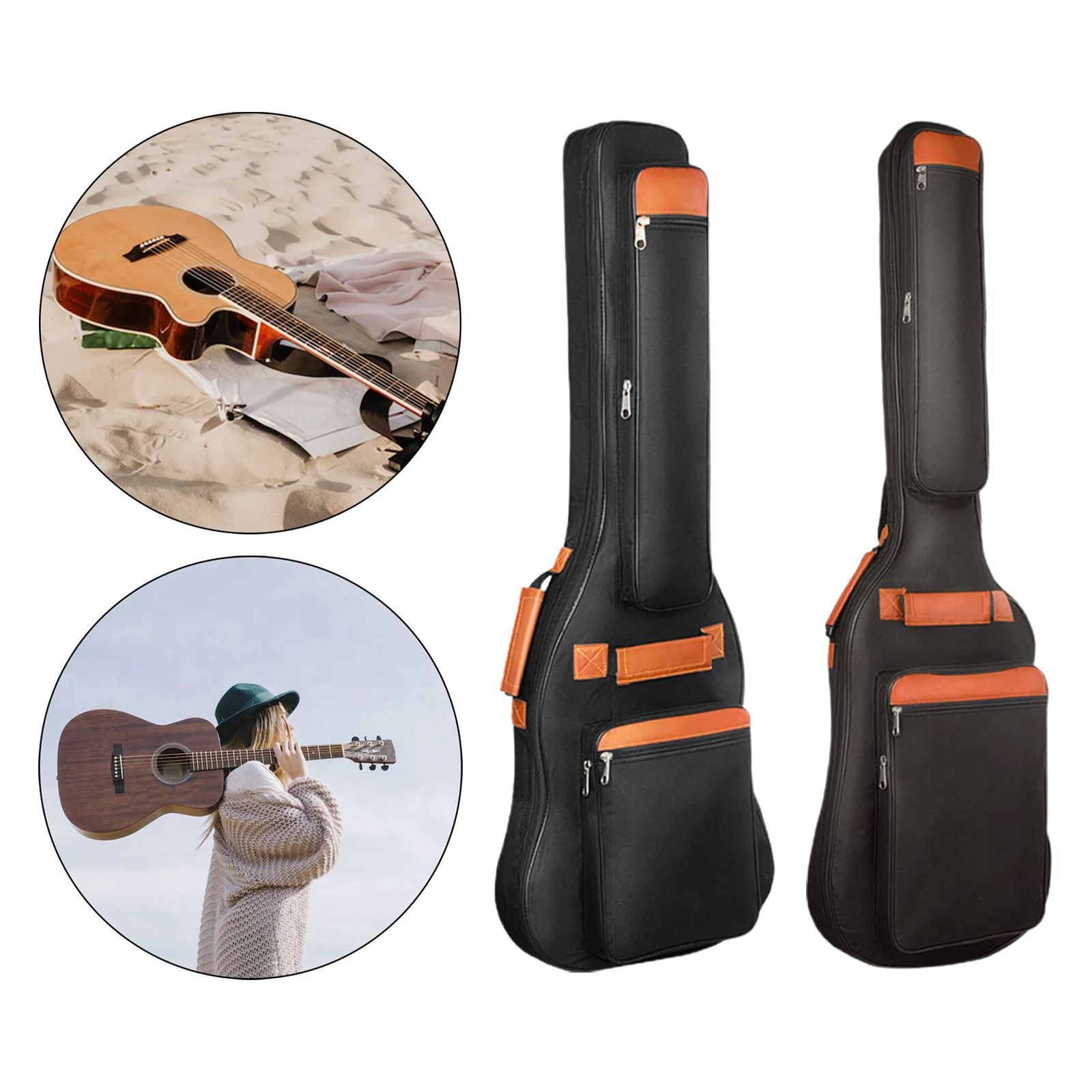 Case Guitar Gig Bag - Borsa per Chitarra Elettrica e Basso,