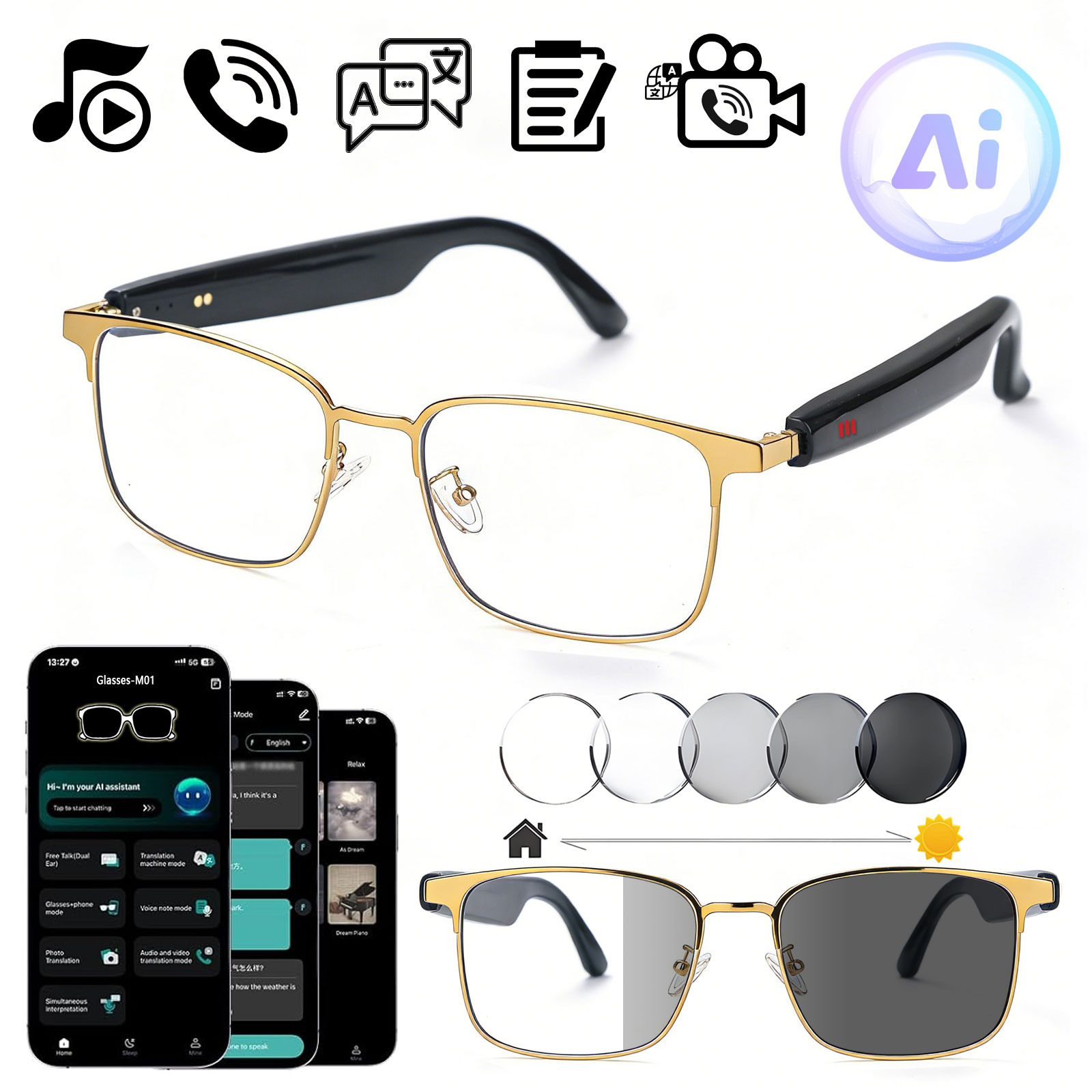 Occhiali Audio Intelligenti, T - Audio Music Apps recensione e prezzo