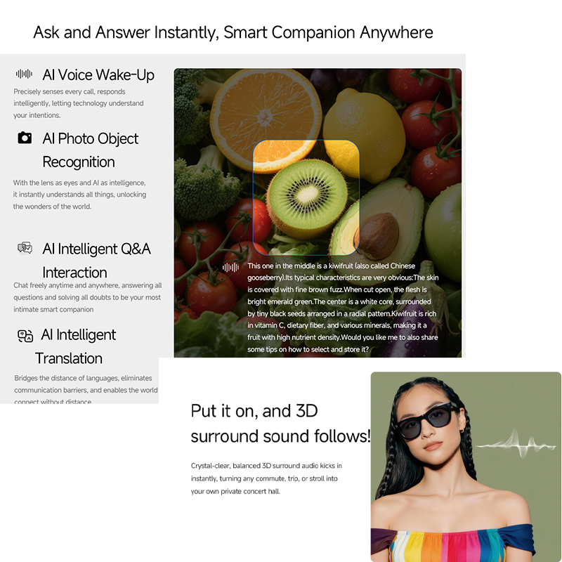 Occhiali Smart AI 2026 con Fot - Audio Music Voice recensione e prezzo