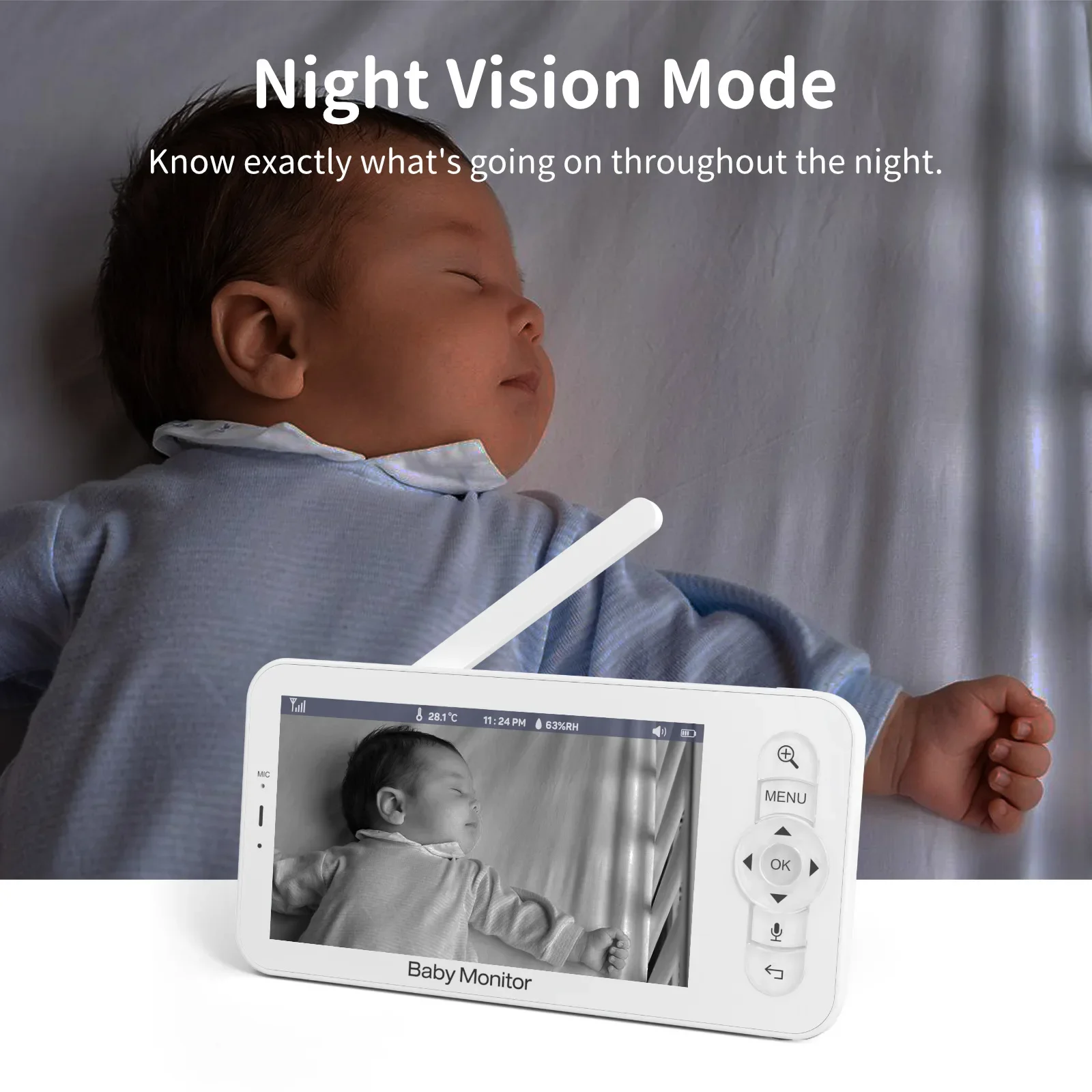 Baby Monitor HD LCD da 5 polli - Audio Music Apps recensione e prezzo