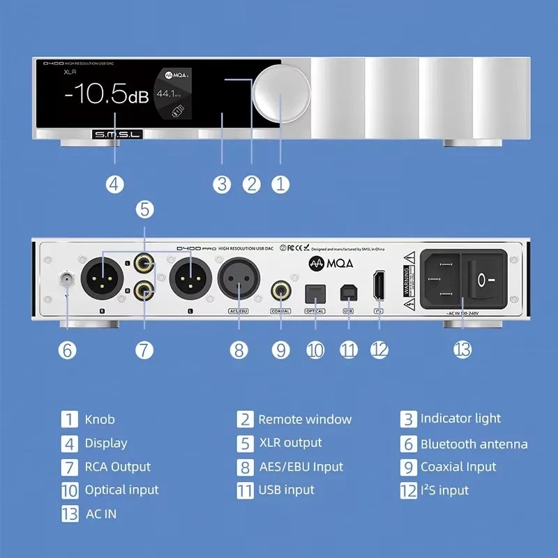 SMSL D400 PRO D400PRO Decodifi - Music Audio Pro recensione e prezzo
