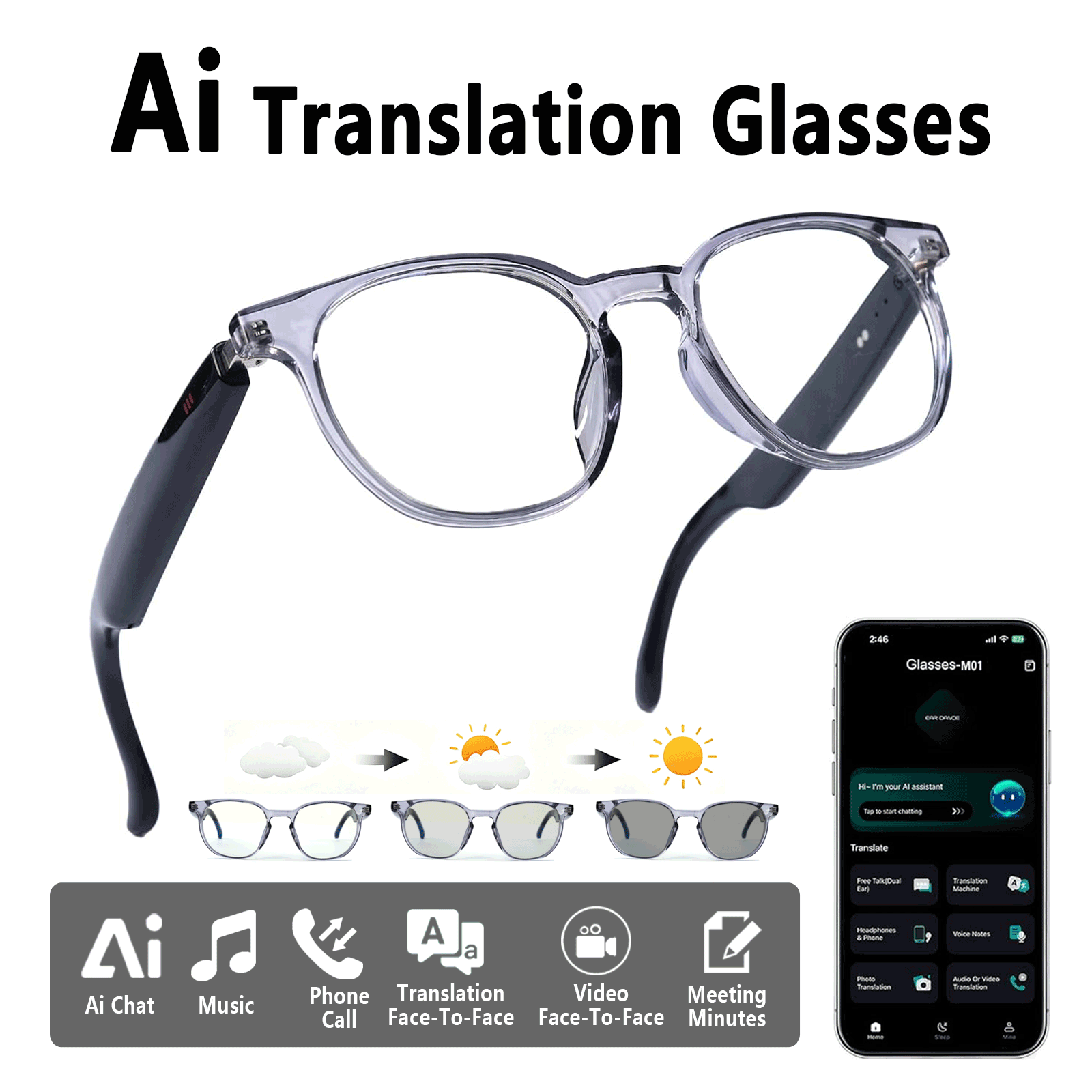 Occhiali Audio Intelligenti, T - Audio Music Apps recensione e prezzo